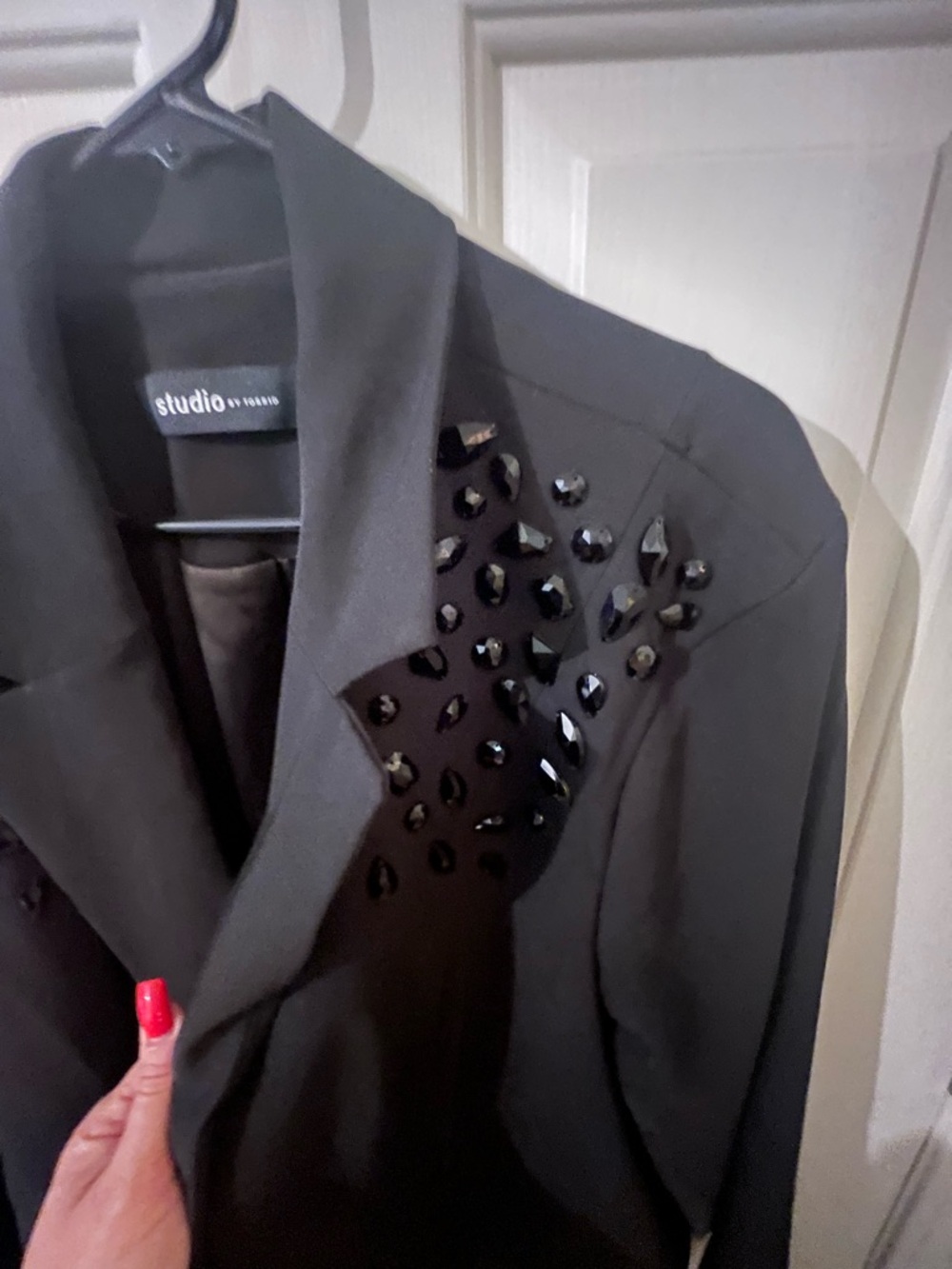 torrid Black Embellished Women's Blazer - Picture 3 of 6